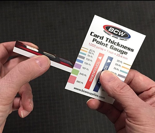 how to tell thickness of sports card