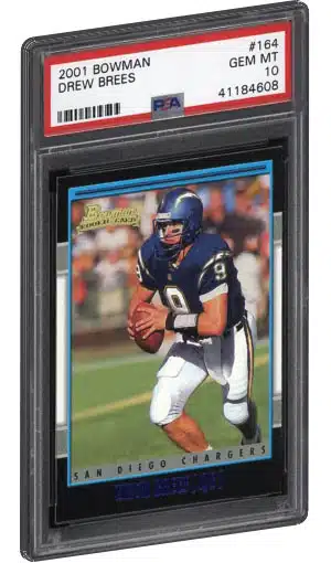 2001 Score Millenium Men Drew Brees rc rookie #950/1000 PSA 7 NM *84142 -  Sportsnut Cards