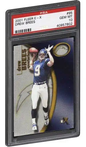 2001 Score Millenium Men Drew Brees rc rookie #950/1000 PSA 7 NM *84142 -  Sportsnut Cards