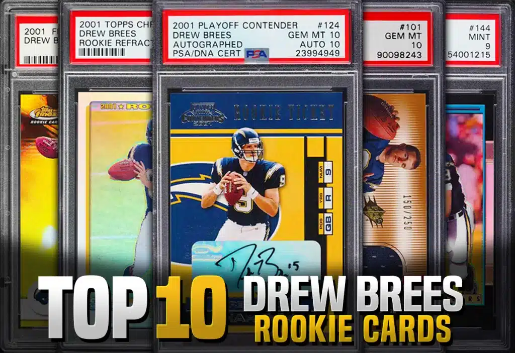 List of the best Drew Brees Rookie Cards to buy and invest in today graded football cards