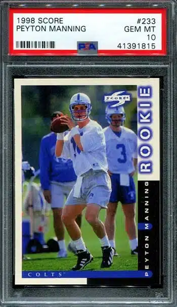 Peyton Manning 1998 Fleer Tradition Colts Tennessee Vols True Rookie Rc #235