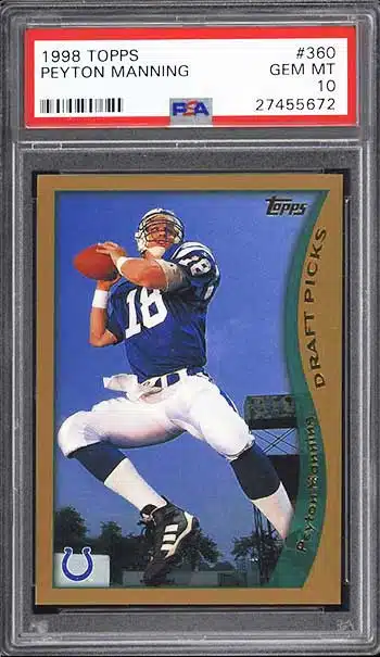 1998 Bowman's Best Peyton Manning Autograph #7A PSA Mint 9., Lot #42058