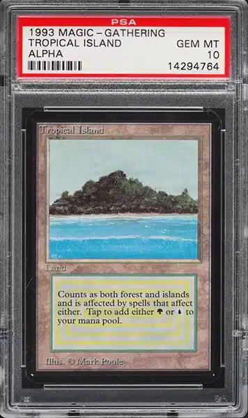 1993 Magic The Gathering MTG Alpha Dual Land Tropical Island PSA 10 GEM MINT