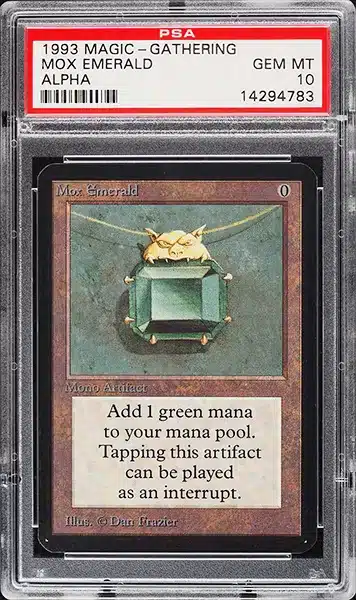 1993 Magic The Gathering MTG Alpha Mox Emerald PSA 10 GEM MINT
