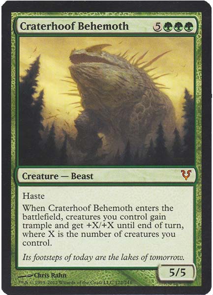 Best Green Cards in Commander Format craterhoof behemoth