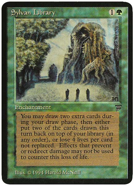 best green card in commander format sylvan library magic the gathering deck building