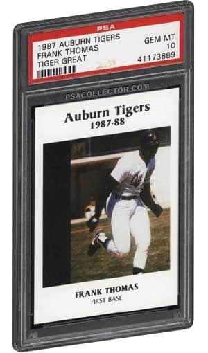 1987 Auburn Tigers Frank Thomas Rookie Card Minor League Tiger Great PSA Gem Mint 10