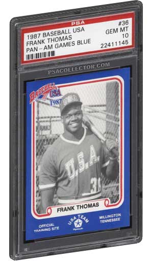 1987 Baseball USA Pan-Am Games Blue Frank Thomas Minor League card PSA Gem Mint 10