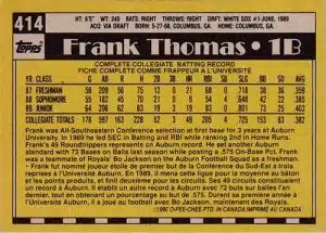 5 Great Early Career Frank Thomas Baseball Cards – Post War Cards