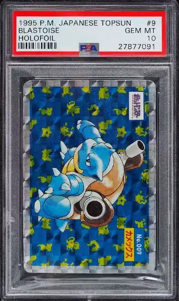 1995 Pokemon Japanese Topsun Holofoil Blastoise #9 PSA 10 GEM MINT