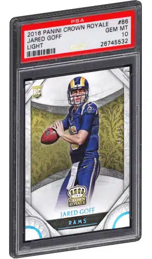 Jared Goff 2018 Panini XR Blue Jersey Number RAMS 16/199