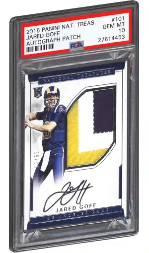 JARED GOFF 2016 Panini Plates & Patches Rookie Jersey Patch 