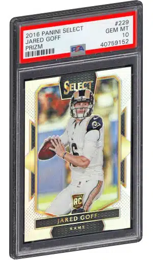 2016 Donruss Jared Goff Rc Rated Rookie Red Press Proof Football Card #372  Rams