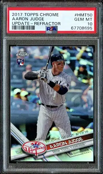 2017 Topps Chrome Update Aaron Judge Rookie Refractor HMT50 RC NY Yankees PSA 10