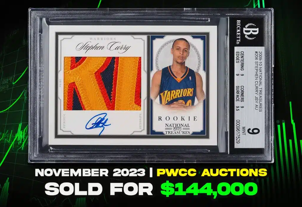 2009 National Treasures Steph Curry Rookie Card Sold $144,000