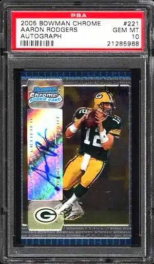 2014 TOPPS CHROME #83 AARON RODGERS WHITE JERSEY PSA 10 F3615988-074 - 4  Sharp Corners