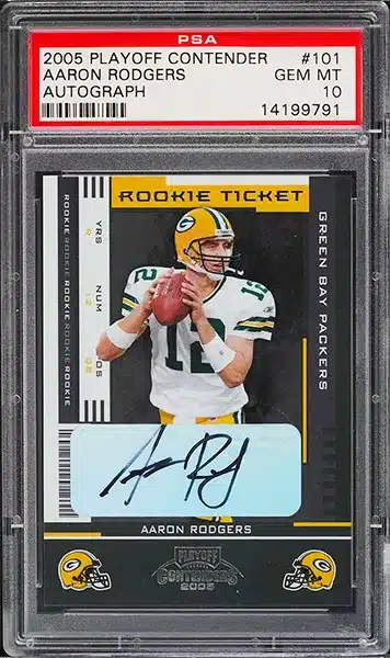2005 Playoff Contenders Aaron Rodgers ROOKIE AUTO #101 PSA 10 GEM MINT