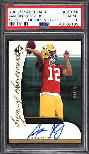 Auction Prices Realized Football Cards 2005 SP Authentic Aaron Rodgers  SIGNED JERSEY