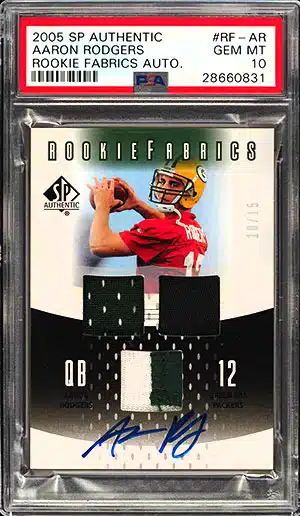 Lot Detail - 2005 SP Authentic Gold #252 Aaron Rodgers Signed Game