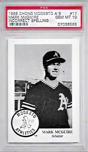Top 15 Mark McGwire Baseball Card List - 1984 Rookie Card Value?