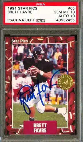 Joe Montana 1990 Pro Set Passing Leader Autograph Card #8 PSA/DNA