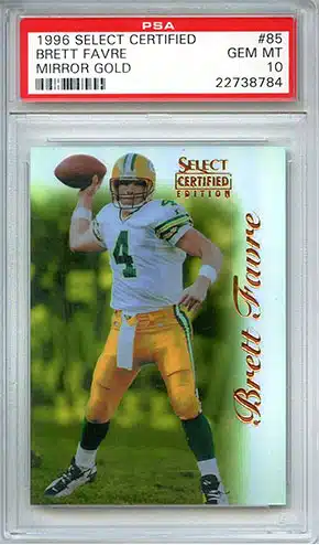 Brett Favre 1995 Bowman's Best Refractor Autograph Card #12 PSA/DNA 10