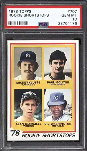 1975 Topps Mini Baseball #228 George Brett Rookie Card Graded PSA 8 NM MINT