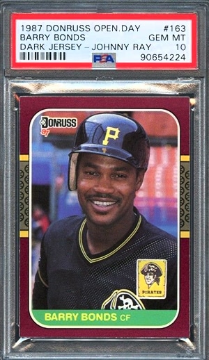1987 Donruss Opening Day Barry Bonds Johnny Ray Error Card Junk Wax baseball cards