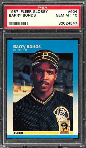 Barry Bonds 1986 Donruss Baseball Rookie Card PSA 10