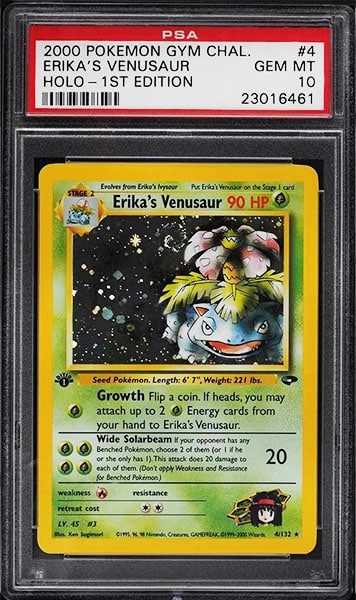 2000 Gym Challenge Erika's Venusaur pokemon card