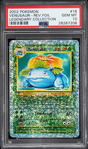 2002 Legendary Collection Reverse Foil Venusaur Pokemon Card Holographic #18