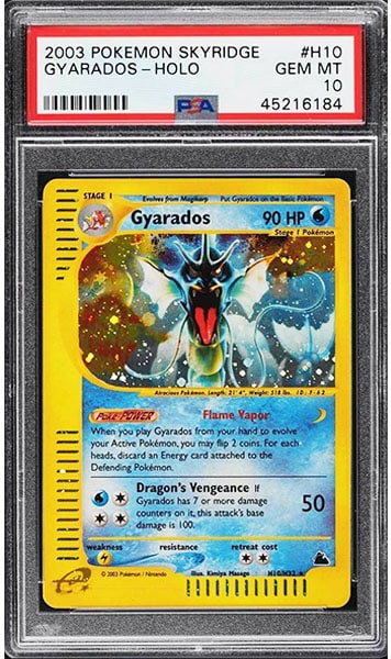 2003 Skyridge Gyarados Pokemon Card holographic