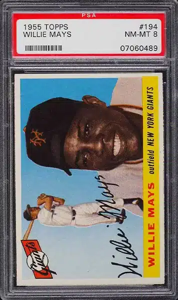 1955 Topps Willie Mays baseball card #194 graded PSA 8 NM-MT