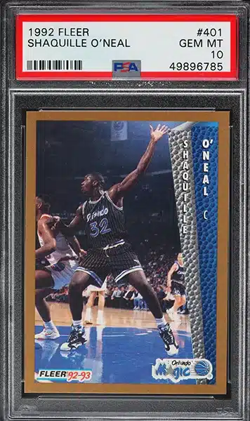 1992 Fleer Basketball Shaquille O'Neal ROOKIE #401 PSA 10 GEM MINT