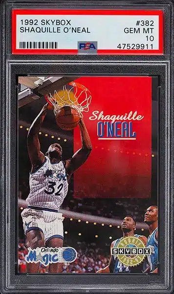 1992 Skybox Basketball Shaquille O'Neal ROOKIE RC #382 PSA 10 GEM MINT