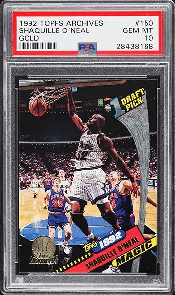 1992 Topps Archives Gold Shaquille O'Neal ROOKIE #150 PSA 10 GEM MINT