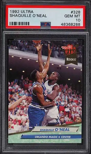 1992 Ultra Basketball Shaquille O'Neal ROOKIE RC #328 PSA 10 GEM MINT