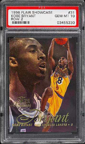 1996 Flair Showcase Row 2 Kobe Bryant Rookie Card #31
