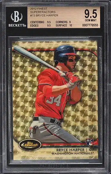 2012 Finest Superfractor Bryce Harper ROOKIE 1/1 #73 BGS 9.5 GEM MINT