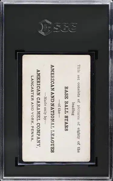 1921 E121 American Caramel Co. Babe Ruth baseball card MBA SGC 3 back side