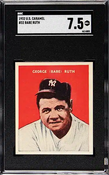 1932 U.S. Caramel Babe Ruth baseball card #32 graded SGC NM+ 7.5