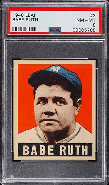 1948 Leaf Babe Ruth baseball card #3 PSA 8 NM-MT