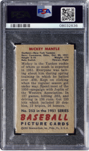 Top 20 Mickey Mantle Baseball Card Recent Sales Prices & Value