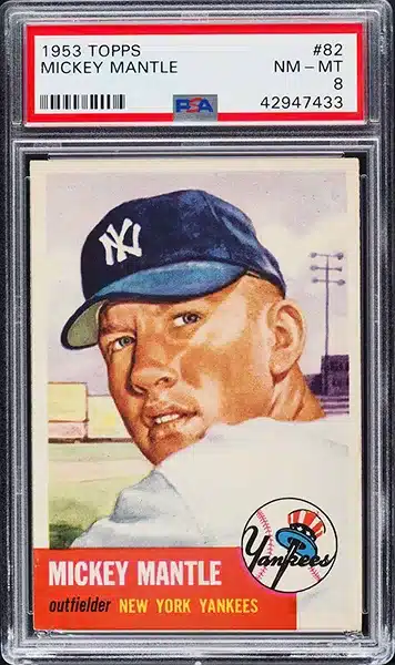 1953 Topps Mickey Mantle Baseball Card #82 Graded PSA 8 NM-MT