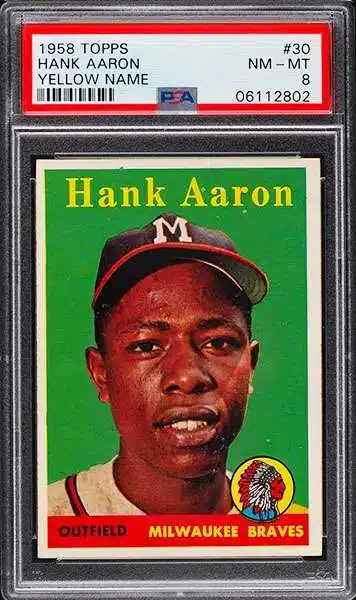  1962 Topps Hank Aaron Milwaukee Braves (Baseball Card