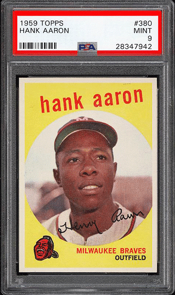 1959 Topps Hank Aaron #380 PSA 9 MINT