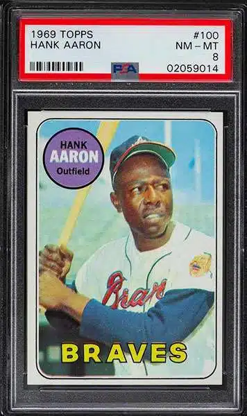 1966 Topps #500 Hank Aaron Atlanta Braves Baseball Card Low Grade
