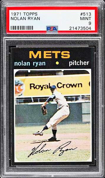 1971 Topps Nolan Ryan baseball card #513 graded PSA 9