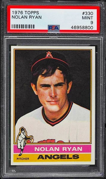 1976 Topps Nolan Ryan baseball card #330 graded PSA 9