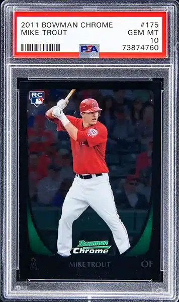 2011 Bowman Chrome #175 Mike Trout Rookie Card – PSA GEM MT 10